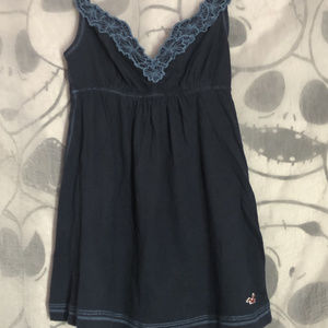 Hollister Navy Tank with Embroidery Small